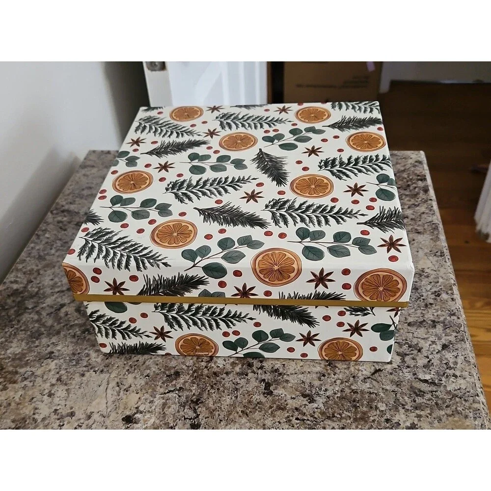 Lady Jayne Storage Box Citrus, Berry, Spice Greenery Holiday Theme 9